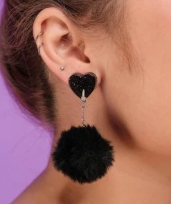 AE In Love With You Fuzzy Puff Heart Earrings 9 AE In Love With You Fuzzy Puff Heart Earrings