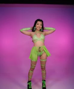 Roma Hypnotic Green High Cut Bottoms Womens