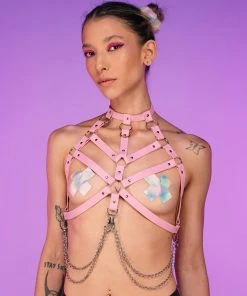 AE Baby In Pink Harness With Chains New