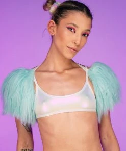 J. Valentine Faux Fur Shoulder Poofs