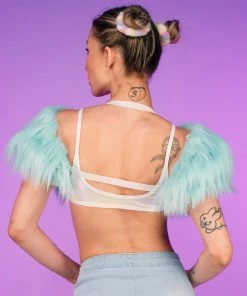 J. Valentine Faux Fur Shoulder Poofs