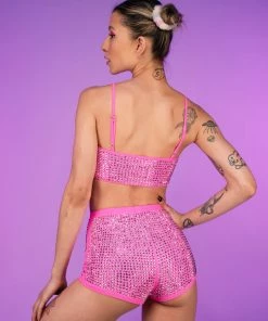 Hot And Delicious Pink Ice 2pc Rhinestone Set