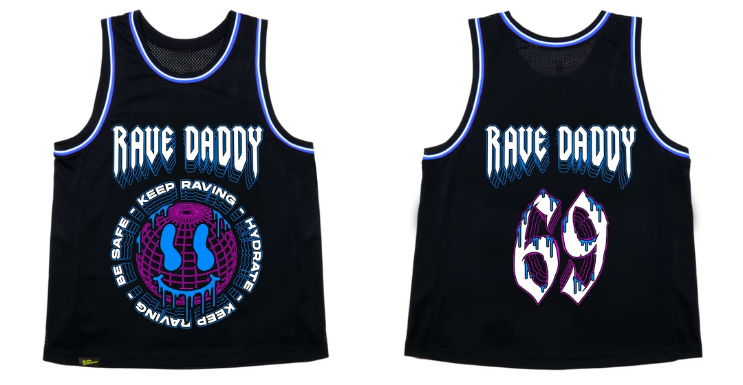 Jarmoo Mens Rave Daddy Basketball Jersey 7 Jarmoo Mens Rave Daddy Basketball Jersey