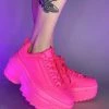 Berness Shoes Womens Hot Pink Walkin' On A Dream Sneakers