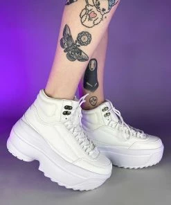 Berness Shoes Womens White High Livin' Hi Top Sneakers