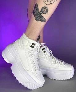 Berness Shoes Womens White High Livin' Hi Top Sneakers