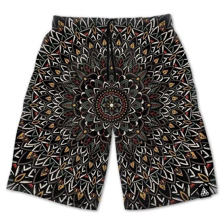 Set 4 Lyfe FLOWER MANDALA SHORTS 1 Set 4 Lyfe FLOWER MANDALA SHORTS