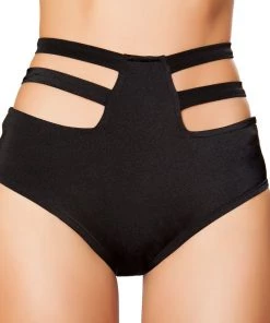 Roma Womens High-Waisted Strapped Booty Shorts
