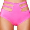 Roma Womens High-Waisted Strapped Booty Shorts