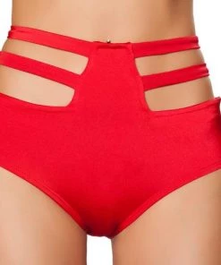 Roma Womens High-Waisted Strapped Booty Shorts
