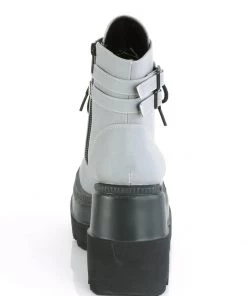 Pleasers Demonia Flash Reflective Stacked Platform Boots Shoes