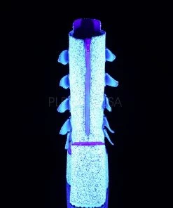 Pleasers Demonia White Multi Glitter Platform Mid-Calf Boots 14 Pleasers Demonia White Multi Glitter Platform Mid-Calf Boots