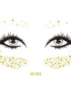 AE Born From Stardust Gold Temporary Face Tattoo