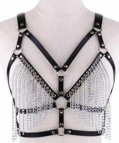 AE Eat Yr Heart Out Chain Fringe Harness Womens