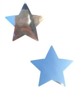 Neva Nude Accessories Silver Mirror Star Pasties