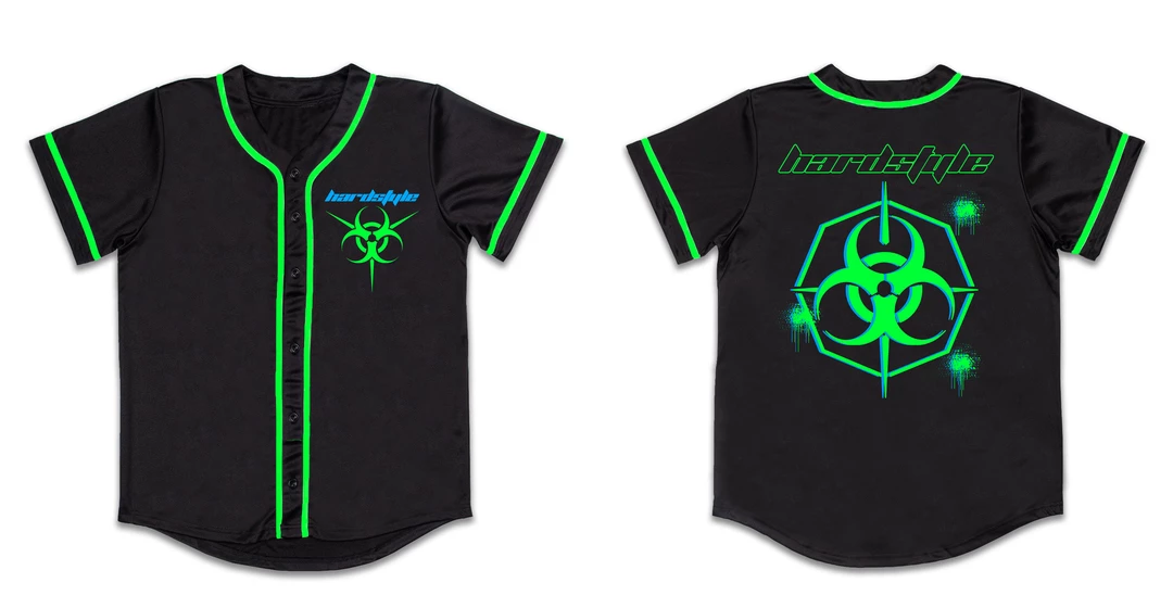 Jarmoo Biohazard Hardstyle Blacklight Green Jersey 15 Jarmoo Biohazard Hardstyle Blacklight Green Jersey