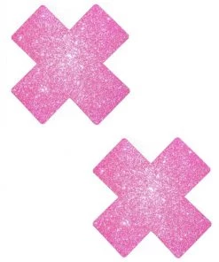 Pastease Plus X Solid Glitter Nipple Pasties Womens
