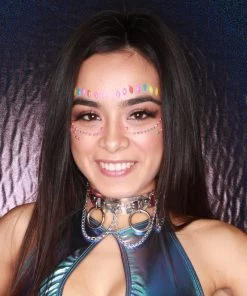 AE Interstellar Holographic PVC Choker With Chains