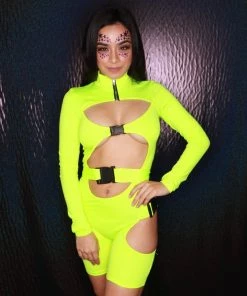 AE Intergalactic Domination Cutout Buckle Bodysuit