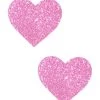 Neva Nude Pink Glitter Heart Pasties Womens