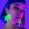 AE New Smoke Me Out Neon Blacklight PVC Earrings