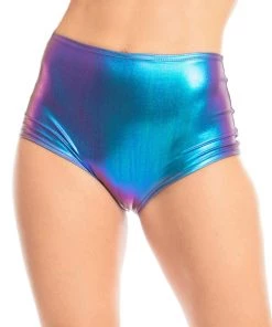 Shark Mystic Neptune Lace-Back High-Waist Booty Shorts Womens