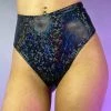 J. Valentine New Shattered Sequin Higher Waist Rave Shorts