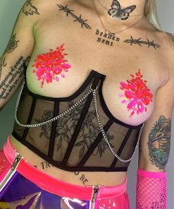 AE Chained And Ribbed Underboob Corset Womens