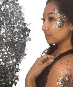 Xucai Accessories Dark Matter Black And Silver Body And Face Festival Glitter (20 Or 30 Grams)
