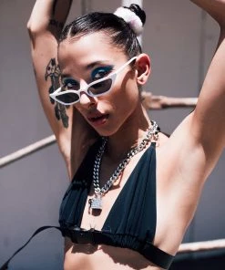 Shark Womens Black Click It Buckle Top