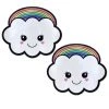 Pastease Womens Rainbow Kawaii Cloud Nipple Pasties