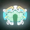 AE Mens Robot Sound Activated LED Mask
