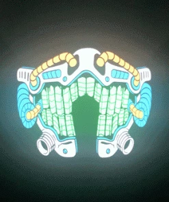 AE Mens Robot Sound Activated LED Mask