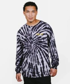 Space Yacht Welcome To Hell Black Cloud Tie Dye Tee Womens