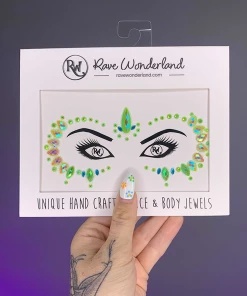 Uniflying Emerald Queen Face Jewel Accessories