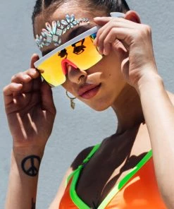 AE Womens Teknocolor Electric-Shaped Sunglasses