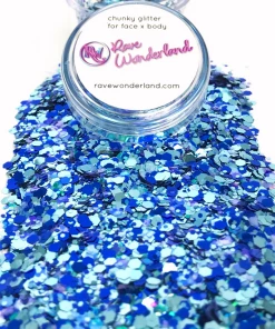 Xucai Accessories Ocean Siren Blue Turquoise Body And Face Festival Glitter (Large 15 Grams)