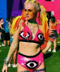 Leg Avenue New Long Sleeve Fishnet Bodysuit