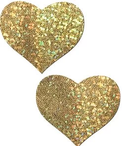 Pastease Heart Solid Glitter Nipple Pasties Womens