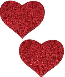 Pastease Heart Solid Glitter Nipple Pasties Womens