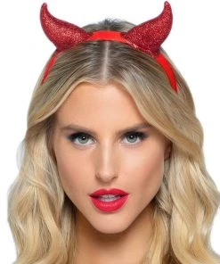 Leg Avenue Womens Devil Horns Glitter Headband
