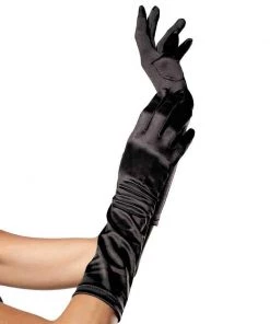 Leg Avenue Satin Elbow-Length Gloves Womens