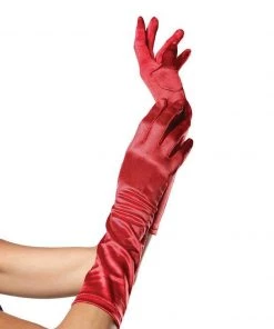 Leg Avenue Satin Elbow-Length Gloves Womens