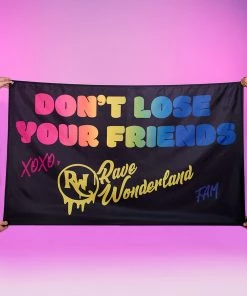 Jarmoo Accessories Rave Wonderland Don't Lose Your Friends 3x5 Ft Flag