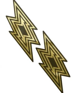 Pastease Liquid Black And Gold Lightning Bolt Nipple Pasties