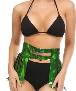 Daisy's Corsets Green Envy Fairy Fringe Skirt New
