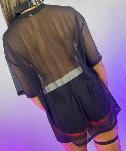 OhYes Fashion Got Ya Covered Oversized Mesh Tee