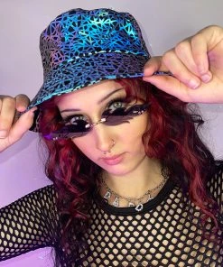 AE Shattered Flash Reflective Bucket Hat New