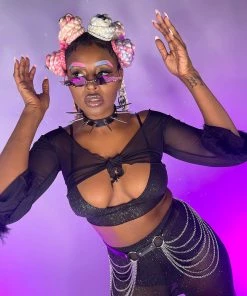 AE Bubble-icious Sheer Front-Tie Top New