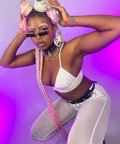 OhYes Fashion New Urban Nights Sparkle Mesh Flare Bottoms